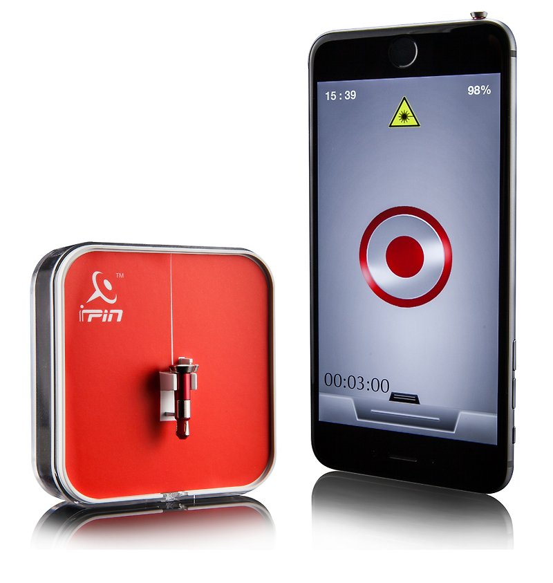 iPin 手機專用 雷射簡報器 iPhone  全系列適用 標準版 - 手機殼/手機套 - 其他金屬 紅色