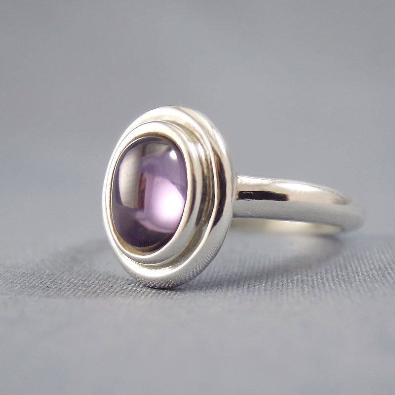 Love me more-sterling silver Gemstone ring - แหวนทั่วไป - เครื่องเพชรพลอย สีม่วง