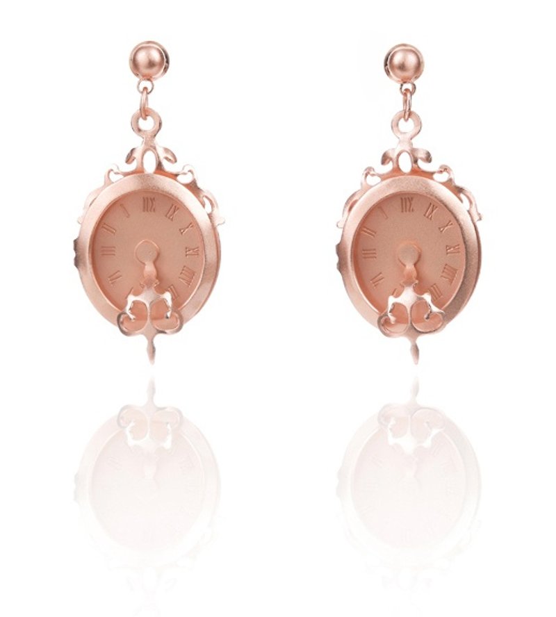 [Late Bunny-Earrings] - Earrings & Clip-ons - Other Metals Pink