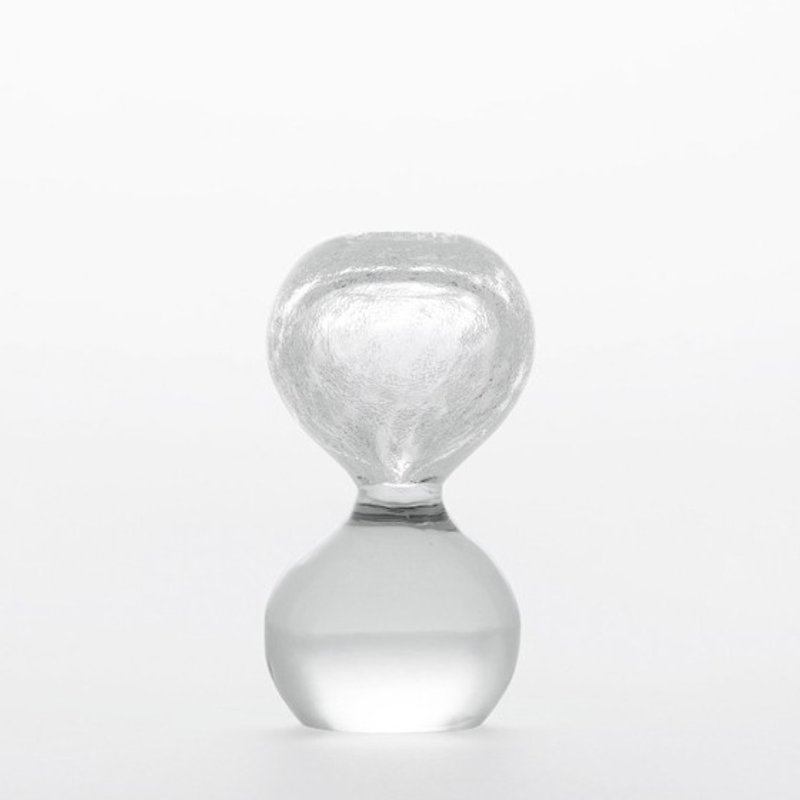 9.5cm snowflake glass [Japan] (hourglass) Perrocaliente SECCA snowflakes Customized - ของวางตกแต่ง - แก้ว ขาว