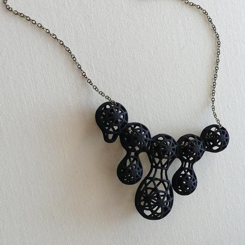 metanet black neckace - Necklaces - Plastic Black