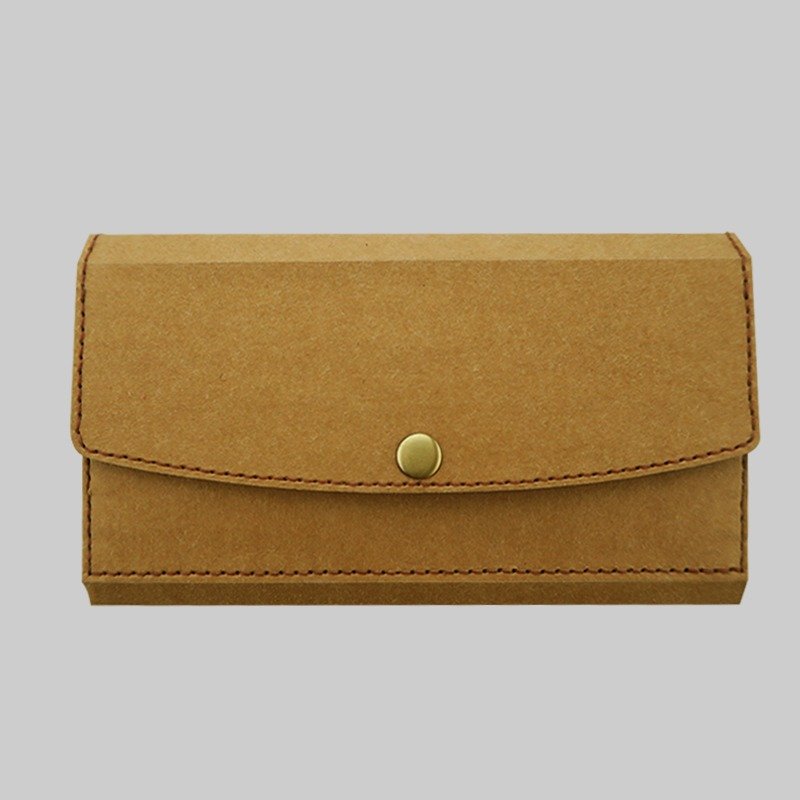 -The Way- long clip - washed kraft paper (loose light brown) - กระเป๋าสตางค์ - กระดาษ สีนำ้ตาล