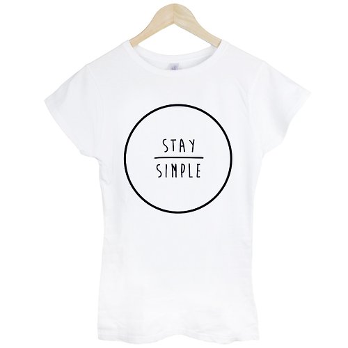 hipster STAY SIMPLE-Circle女生短袖T恤-2色 保持簡單圓形 三角形 幾何 設計 自創 品牌 時髦 圓 文青