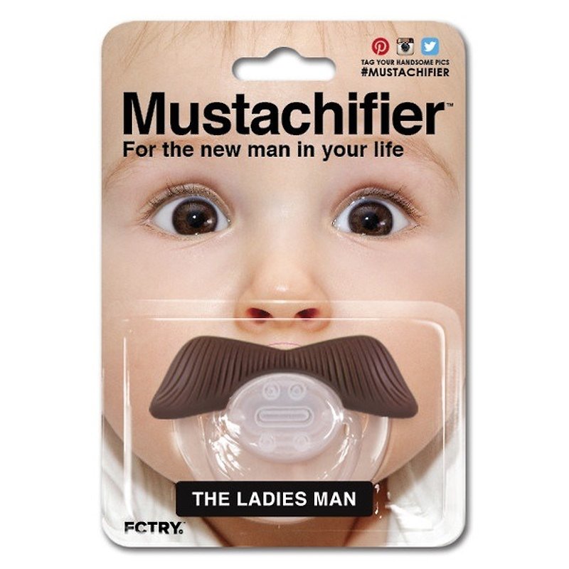 La Chamade / Mustachifier BPA Free pacifier - The Ladies' Man - อื่นๆ - วัสดุอื่นๆ 
