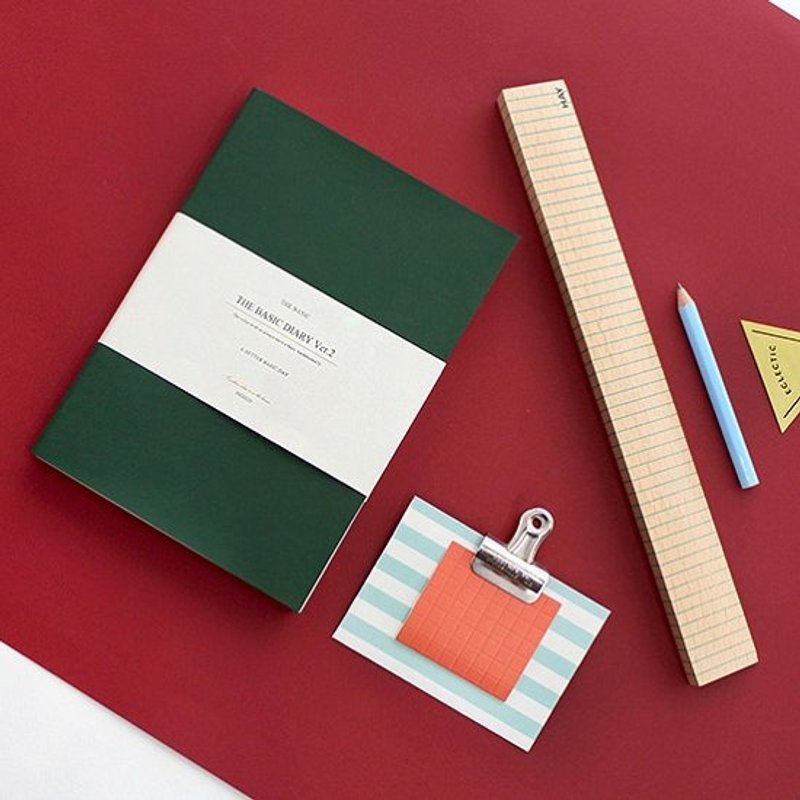 Dessin x indigo-The basic life A6 classic leather Zhou V2- forest green, IDG03166 - Notebooks & Journals - Paper Green