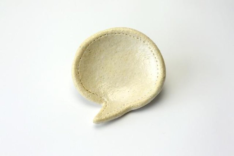 對話框陶製小碟（白色） - 小碟/醬油碟 - 其他材質 白色