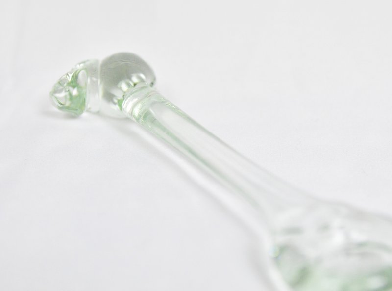 回收玻璃製河馬小匙＿公平貿易 - 餐具/刀叉湯匙 - 玻璃 白色