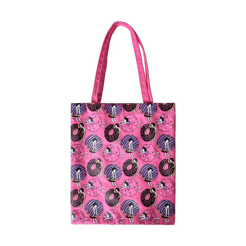 KIITOS Shoulder Bag - donut girl models - Messenger Bags & Sling Bags - Paper Purple