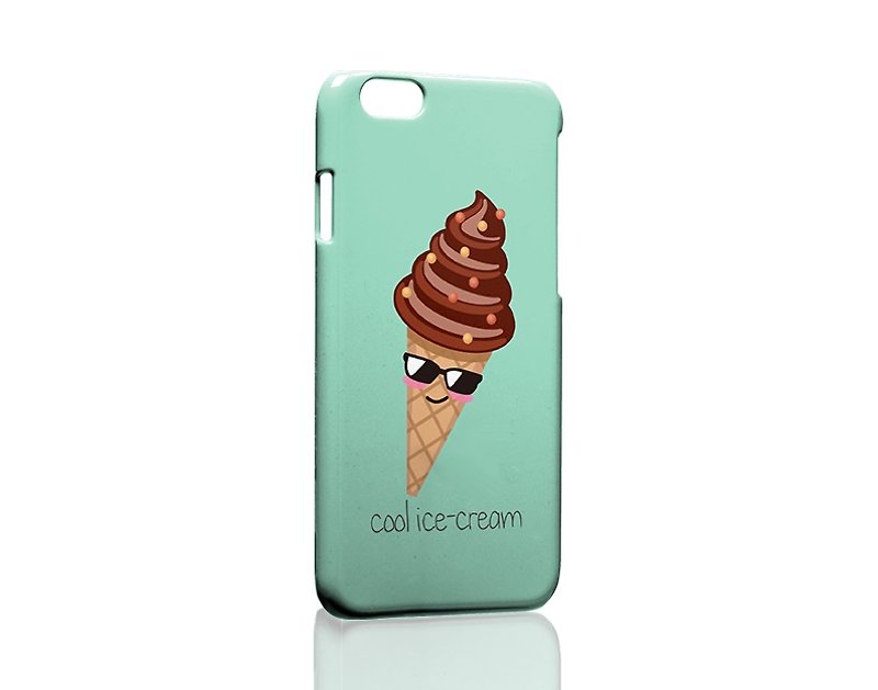 Cute Soft Ice Cream Pattern iPhone X 8 7 6s Plus 5s Samsung S7 S8 S9 Mobile Shell - เคส/ซองมือถือ - พลาสติก สีนำ้ตาล