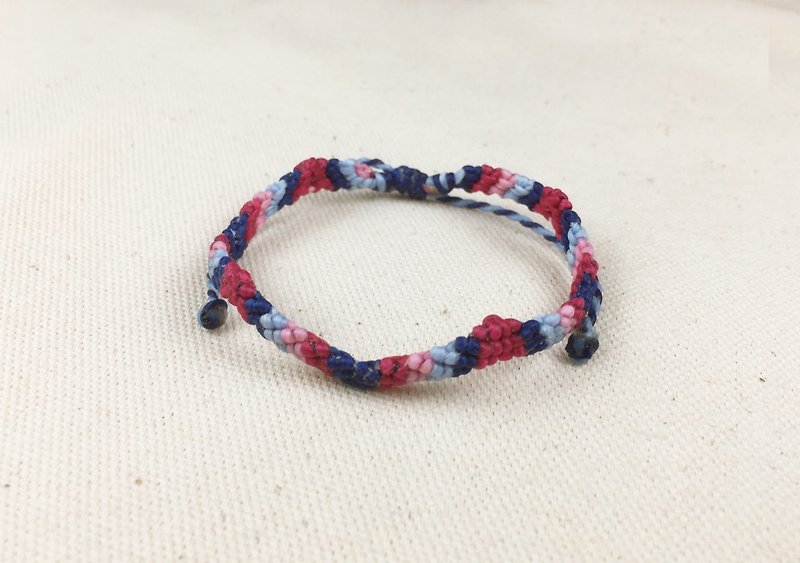 【Siye】Silk Wax thread woven bracelet - Bracelets - Other Materials Multicolor