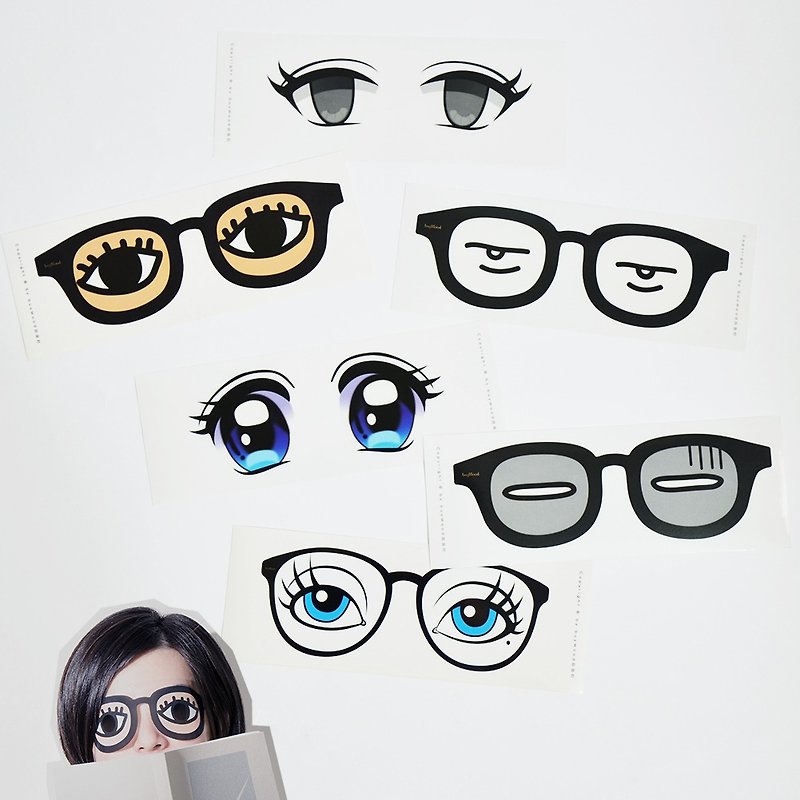buyMood Fun Glasses Stickers Variety Pack(6PCS) - Stickers - Waterproof Material 