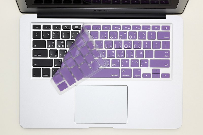 BF Apple MacBook Air 13 中文鍵盤保護膜-紫底白字8809305222535 - 平板/電腦保護殼/保護貼 - 其他材質 紫色