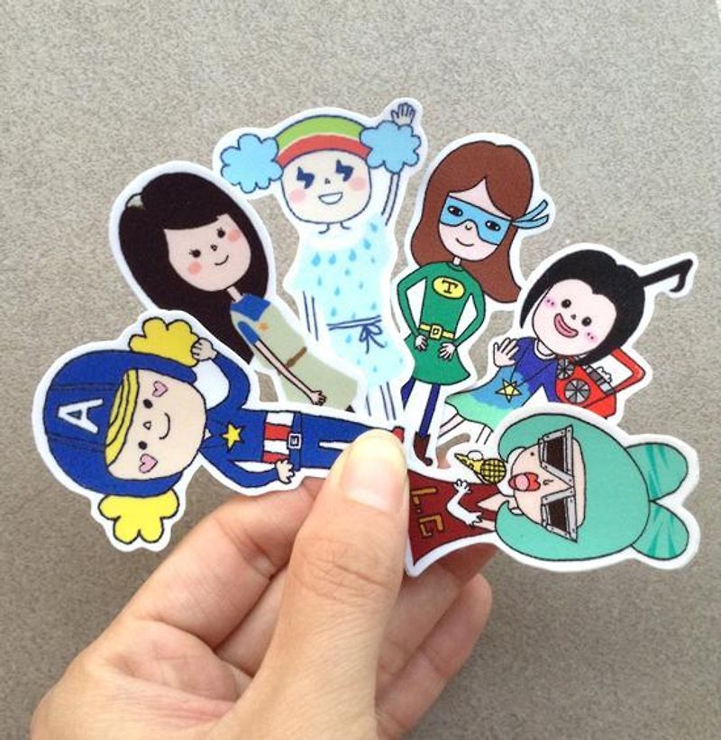 Guess who Stickers (6-to-1) - Stickers - Paper Blue