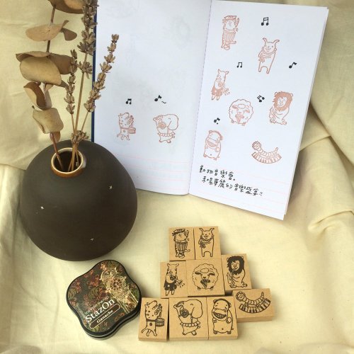 Yarnball | 針線球 動物音樂會印章(9款)單顆