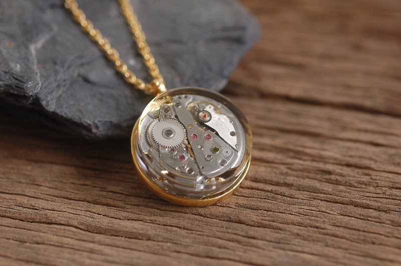 [She Shines] The most beautiful time-mechanical watch movement necklace - สร้อยคอ - โลหะ สีทอง