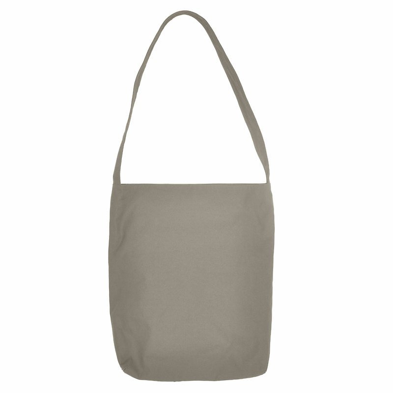 Explications chichaqu original design solid double canvas shoulder messenger bag | warm gray - กระเป๋าแมสเซนเจอร์ - วัสดุอื่นๆ สีเทา