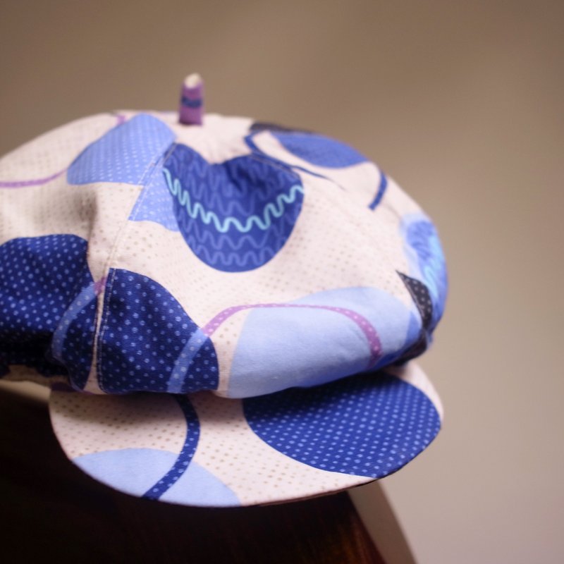 MERRYハート♥粘着性異人種間のキャップの小さな円 - 帽子 - その他の素材 ブルー
