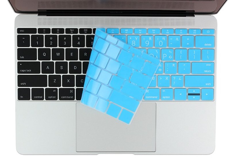 BEFINE Chinese keyboard protective film (The New MacBook (8809402590742 - เคสแท็บเล็ต - ซิลิคอน สีน้ำเงิน