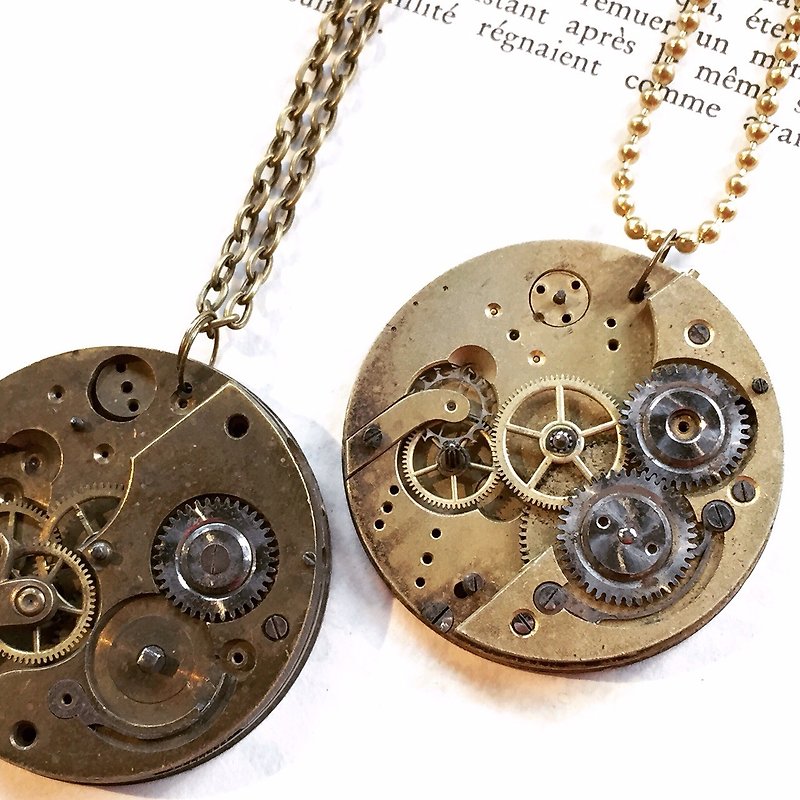Steampunk steampunk style frozen time sun - Necklaces - Other Metals Gold