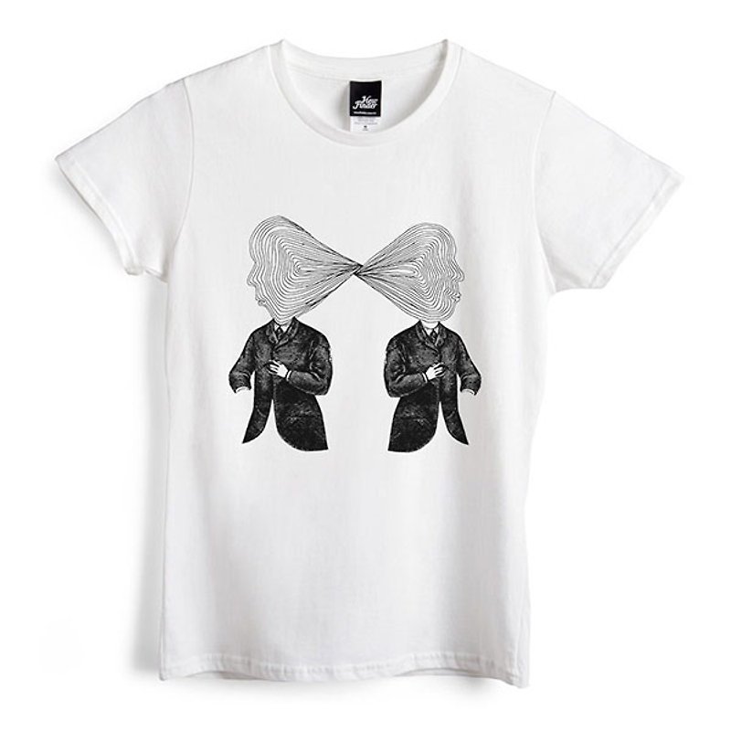 Unique Conflict - White - Women's T-Shirt - เสื้อยืดผู้หญิง - ผ้าฝ้าย/ผ้าลินิน ขาว