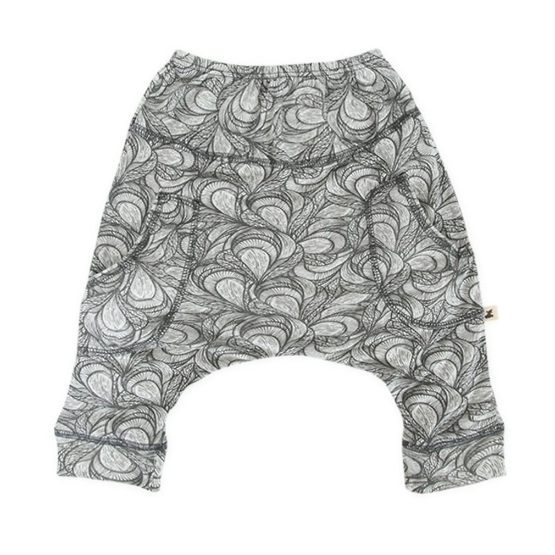 [Nordic children's clothing] Swedish organic Tencel cotton comfortable and breathable onesies pants 50cm 60 cm gray - ชุดทั้งตัว - ผ้าฝ้าย/ผ้าลินิน สีเทา