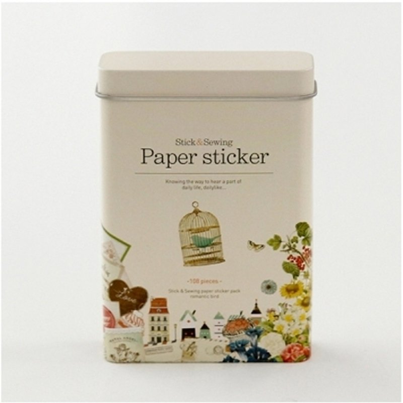 Secret Garden tin sticker set -01 romantic birds, E2D98850 - Stickers - Paper Multicolor