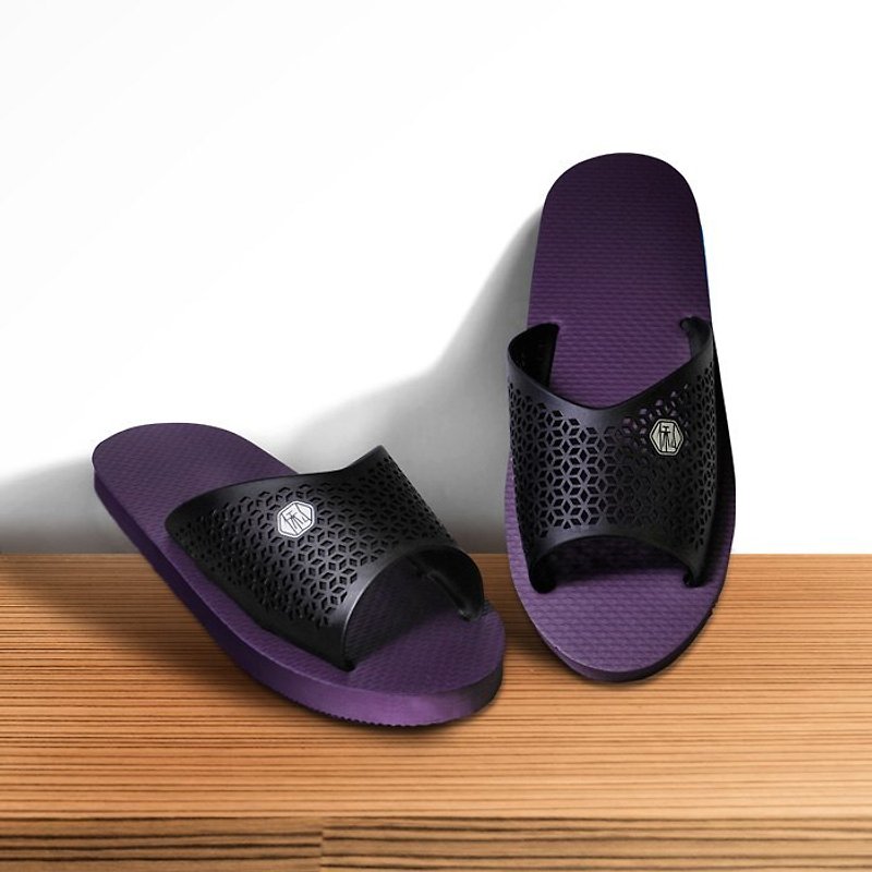 ∠ 120˚ Slipper_Purple - Men's Casual Shoes - Waterproof Material Purple