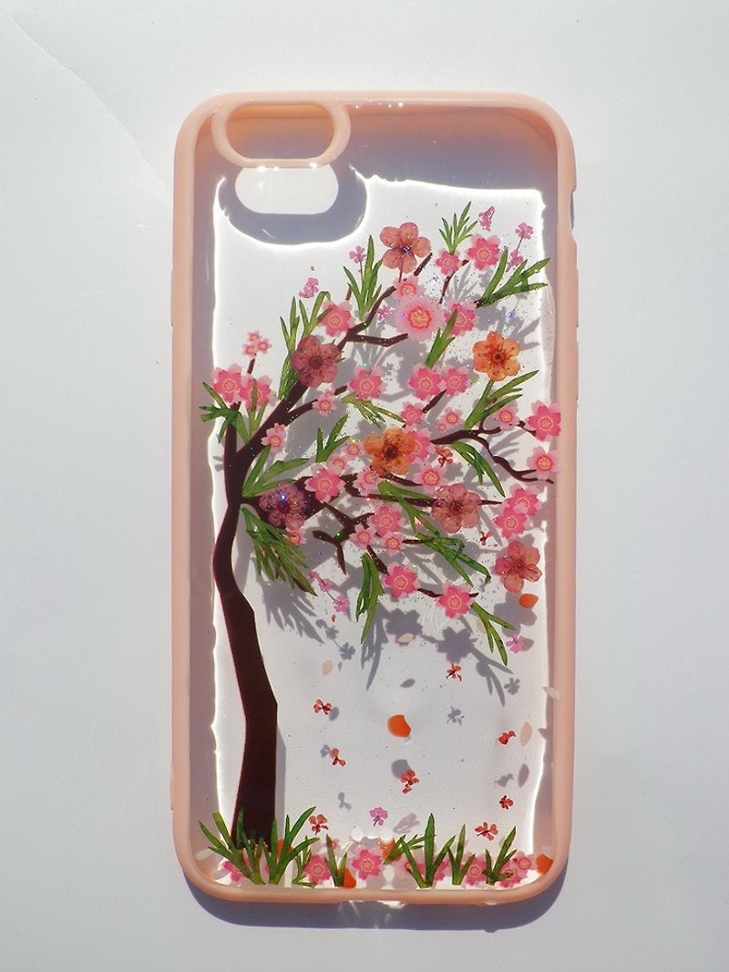 Anny's workshop hand-made Yahua phone protective shell for Apple, cherry tree - เคส/ซองมือถือ - กระดาษ 
