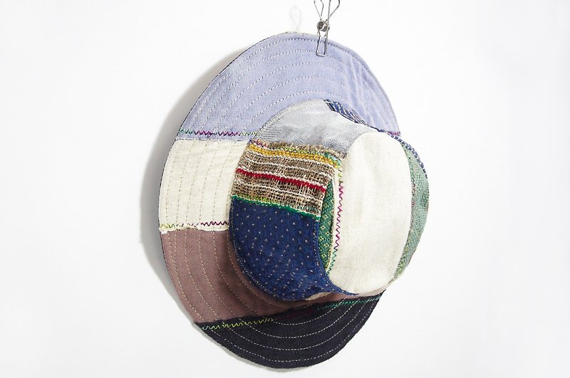 Ethnic hand-woven stitching cotton cap / knit cap / hat / visor / hat / cap Patchwork - Tropical South America (limit one) - หมวก - วัสดุอื่นๆ หลากหลายสี