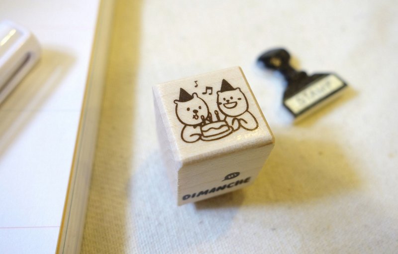 Dimeng Qi - find Winnie seal life [birthday] - Stamps & Stamp Pads - Wood Khaki