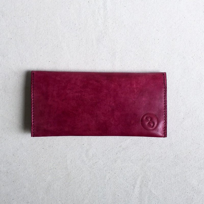 DUAL - Handbag Creative Leather Long Clip - Handled Purple Red - Wallets - Genuine Leather Red