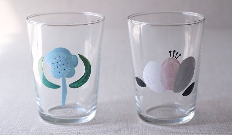 Flower § glass cup - Teapots & Teacups - Glass Pink