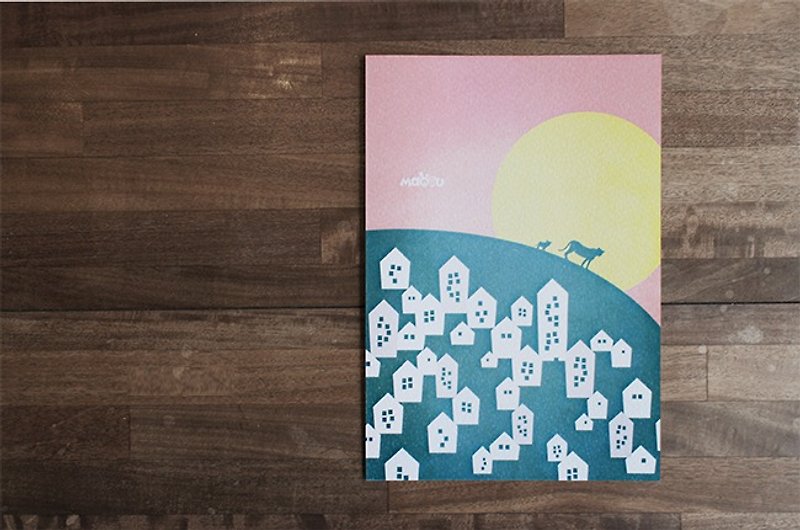 Maotu-Home Home postcard - การ์ด/โปสการ์ด - กระดาษ หลากหลายสี