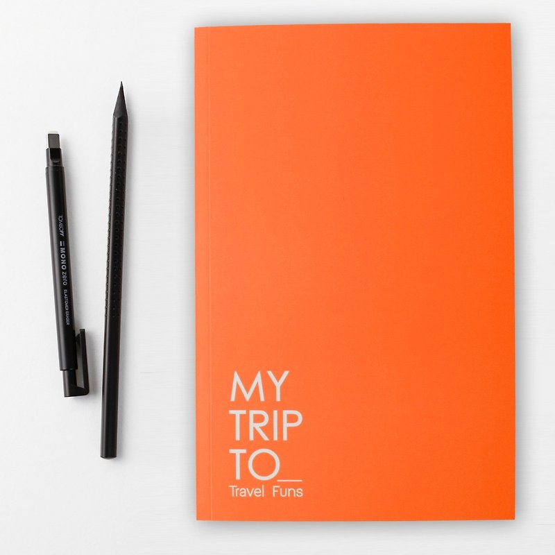 [Travel Funs] Step-by step Planning Travel Notebook (Orange) - Notebooks & Journals - Other Materials 