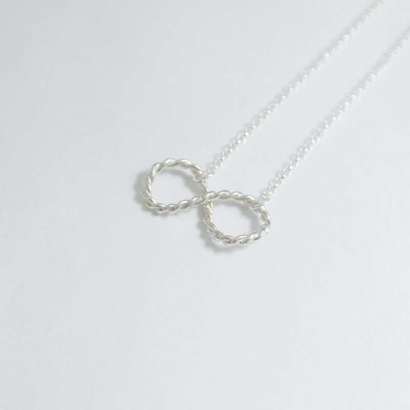 [Christmas (exchange of gifts)] [Recommendation for Valentine's Day] Infinite 2way sterling silver necklace - สร้อยคอ - โลหะ 