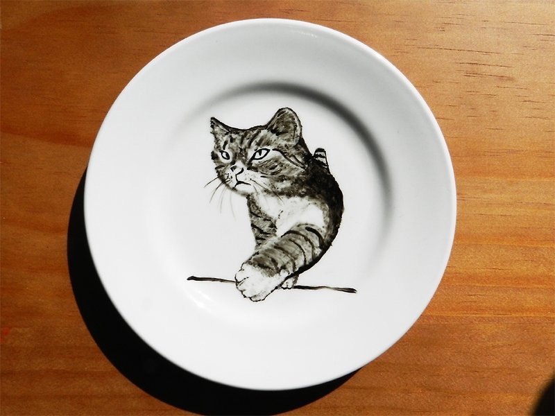 市良きパートナーシリーズローグ猫不正猫の皿ティートレイ - 小皿 - その他の素材 ブラック