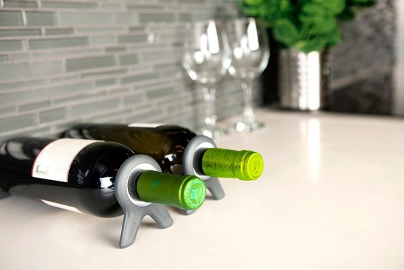 Vine bottle storage device - Storage - Plastic Gray