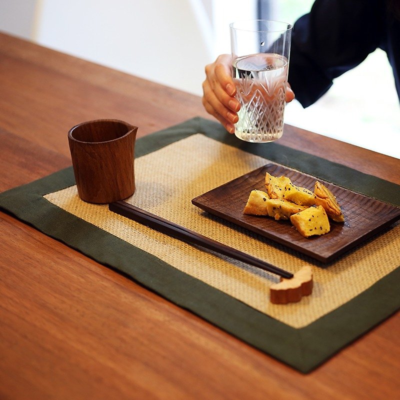 {String•Life Utensils} Placemat handmade Linen placemat Japanese style placemat - ผ้ารองโต๊ะ/ของตกแต่ง - วัสดุอื่นๆ 