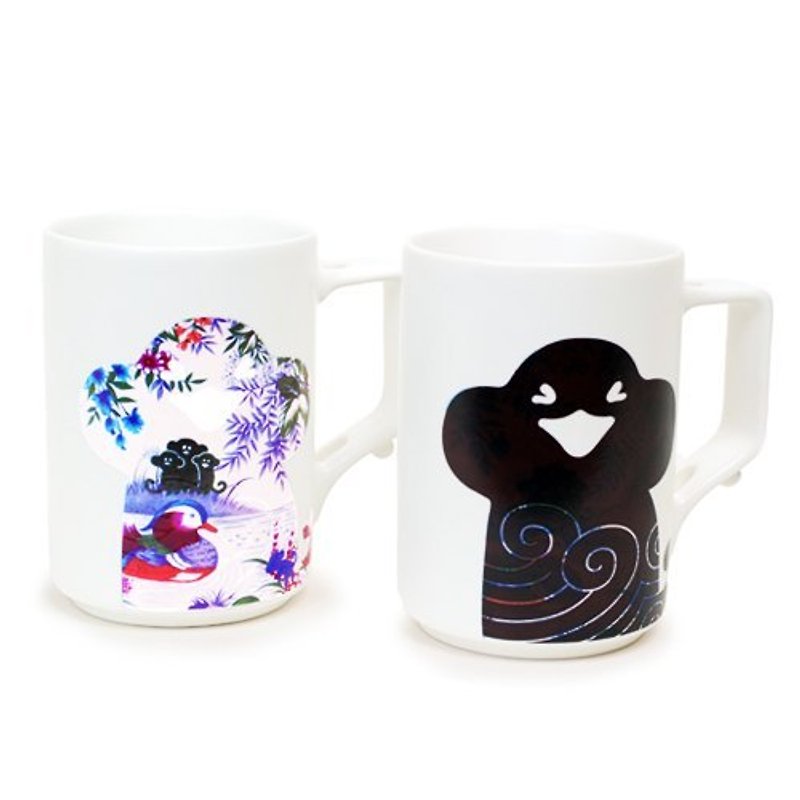 [Dot Design] Flower Monkey Color Changing Cup - Wave Purple - Mugs - Other Materials Purple