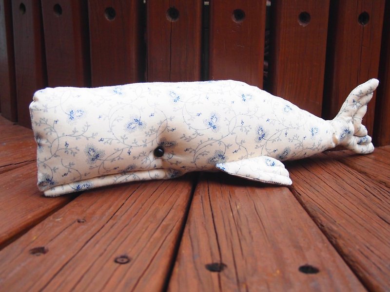 動物樂園 之年年有餘 系列 - 小鯨魚(3號版) - 公仔模型 - 棉．麻 藍色