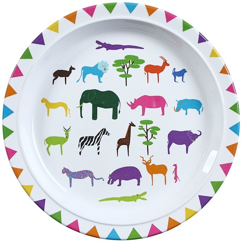 GINGER Kids │ Danish and Thai design-African bush dinner plate - จานเด็ก - วัสดุอื่นๆ 