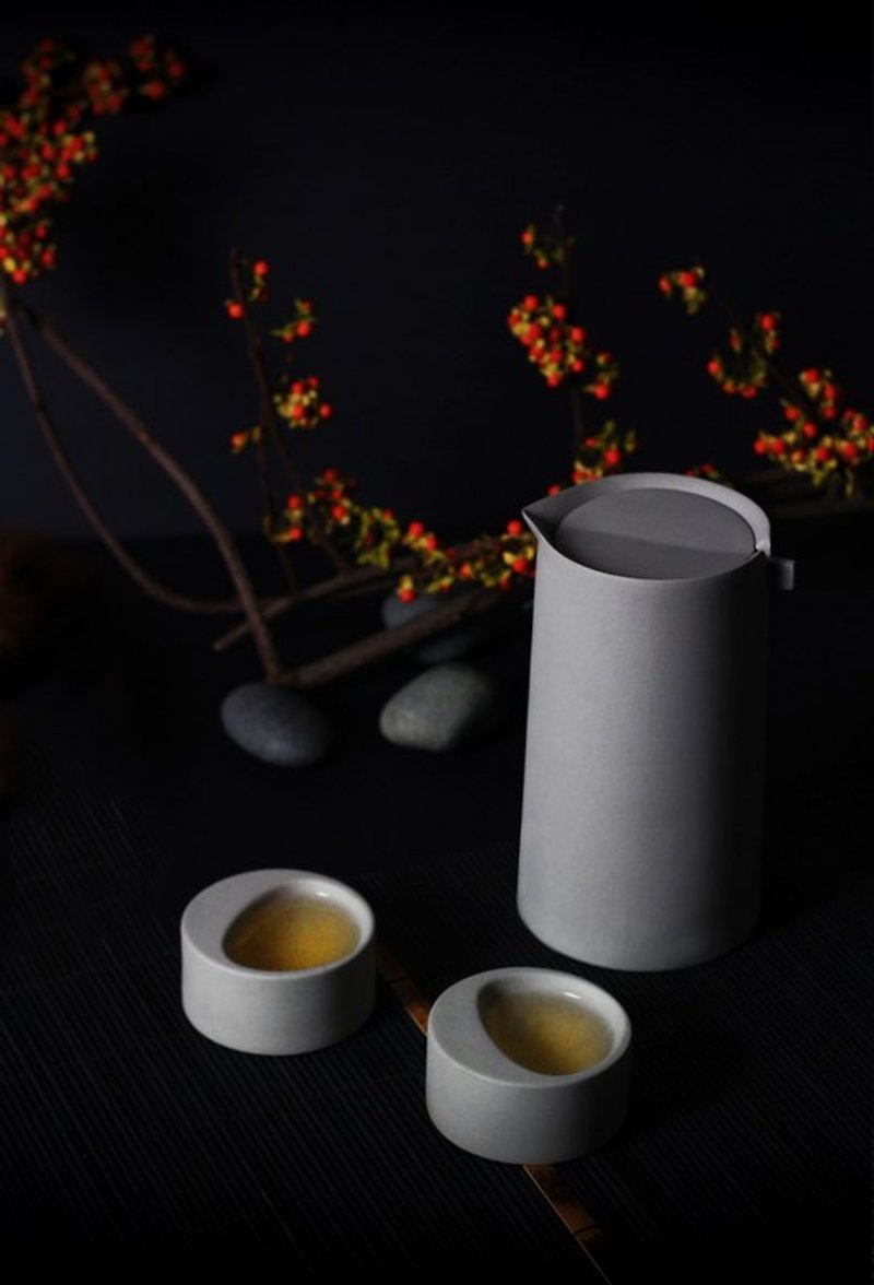 一葉漱石杯壺組 灰 Hermitage grey  茶杯 茶壺 - 茶壺/茶杯/茶具 - 其他材質 灰色