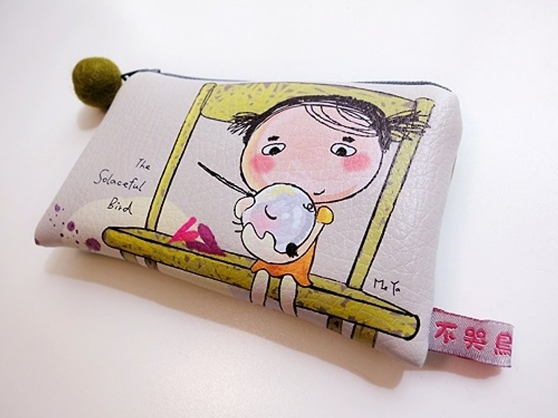 Illustration Wallet。Accompany - Coin Purses - Genuine Leather Gold