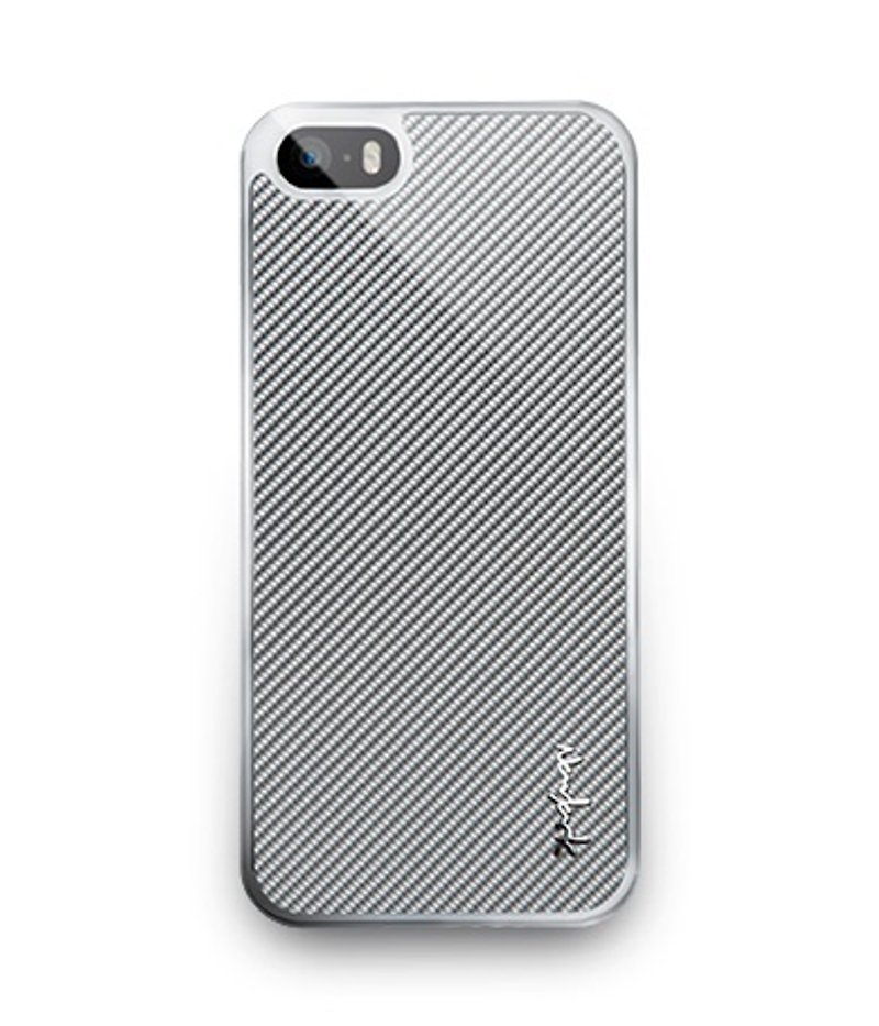 iPhone5/5s 玻纖保護背蓋-亮銀色 - 其他 - 塑膠 灰色