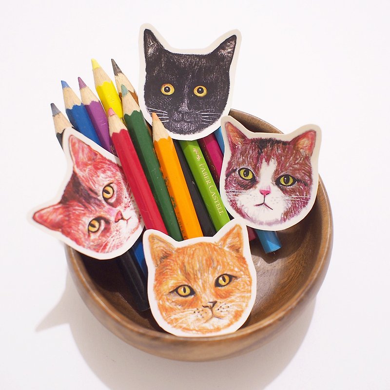 sticker set-I am cat (4 into) - Stickers - Paper 