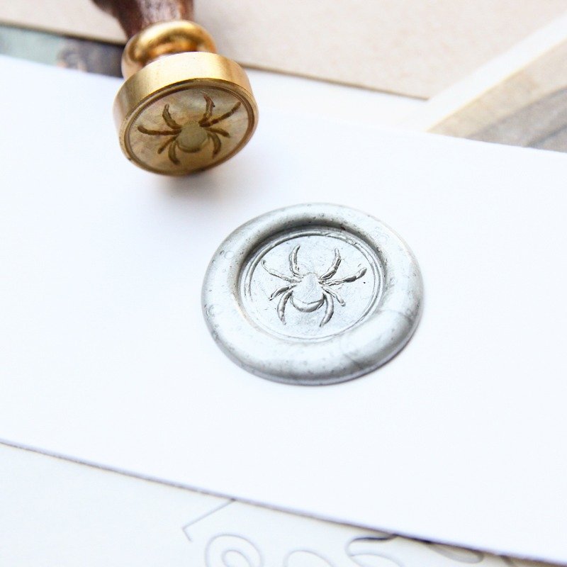 Sealing Wax Stamp Set w/a wax- Spider - Stamps & Stamp Pads - Other Metals Gray