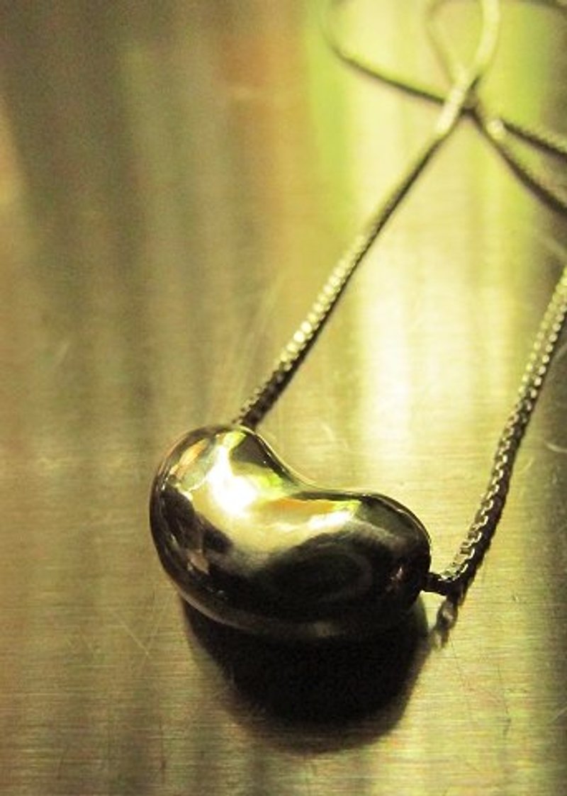 bean heart necklace | mittag jewelry - สร้อยคอ - เงิน สีเงิน