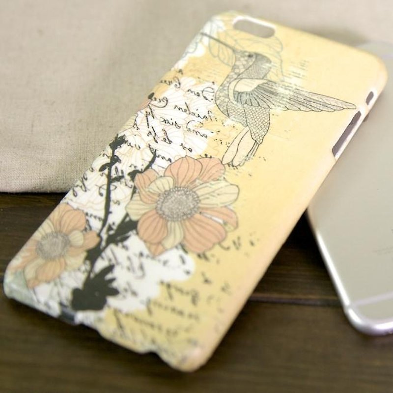 iPhone 6 Plus外殼 - 旅行中的蜂鳥 - 手機殼/手機套 - 防水材質 橘色