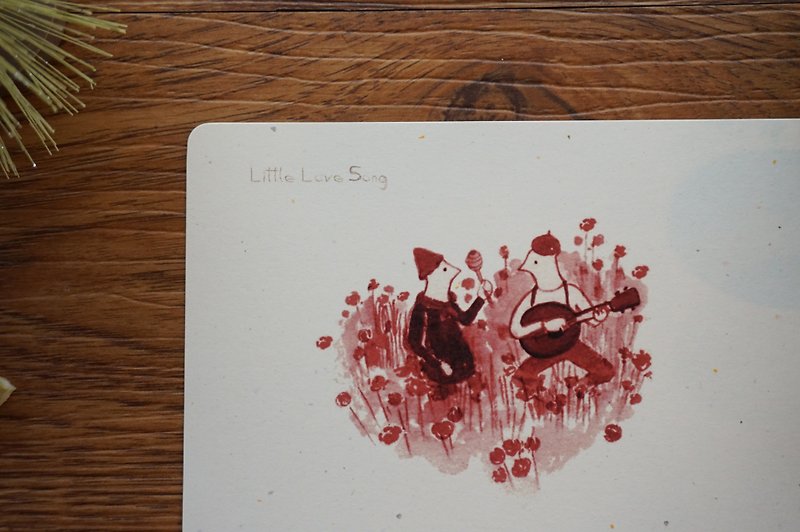 :: Xue Niaoer:: Little Love Song Ukulele Postcard/Card - การ์ด/โปสการ์ด - กระดาษ สีแดง