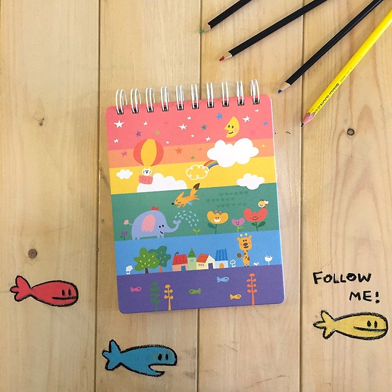 Blank doodle notebook_Sweet Journey - สมุดบันทึก/สมุดปฏิทิน - กระดาษ หลากหลายสี